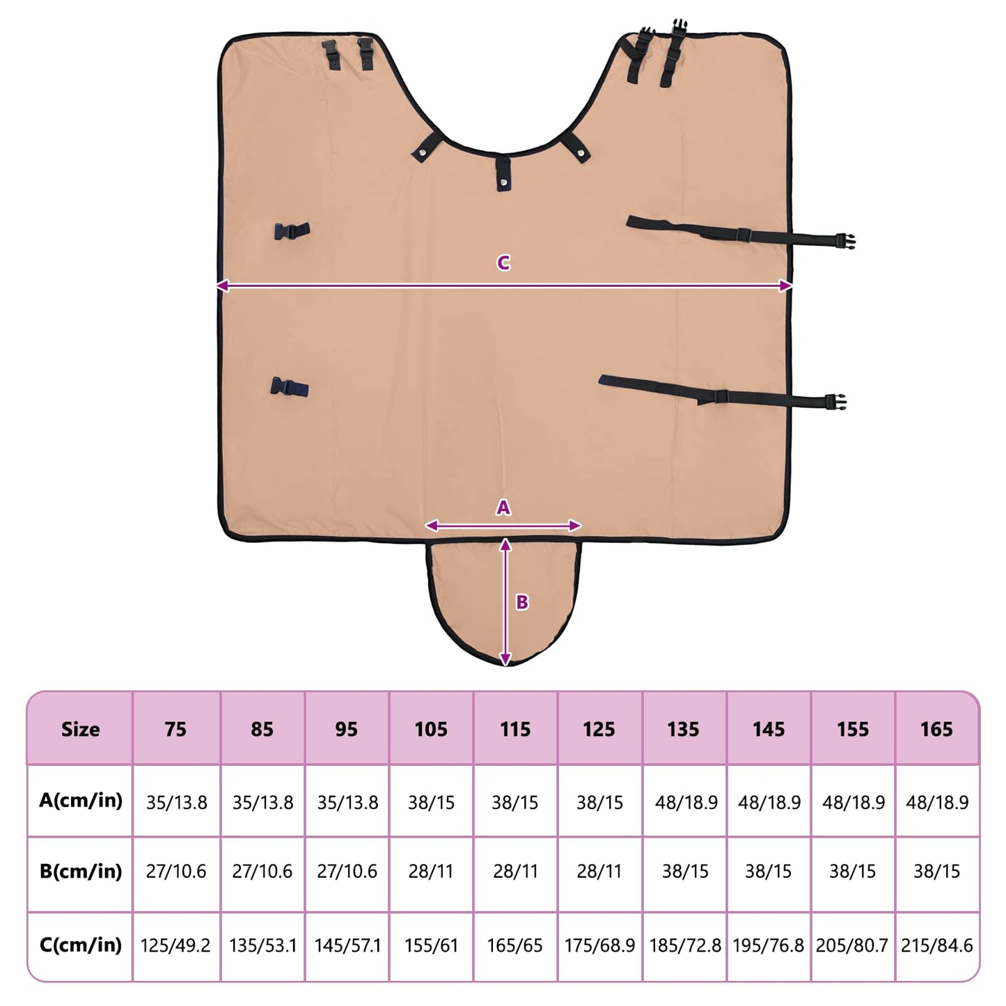 Horse Blanket Cappuccino 145 cm Polyester