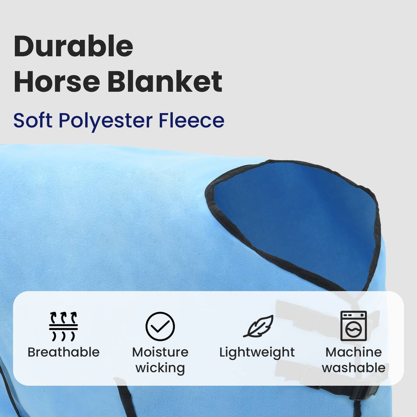 Horse Blanket Full Aqua 75 cm Polyester