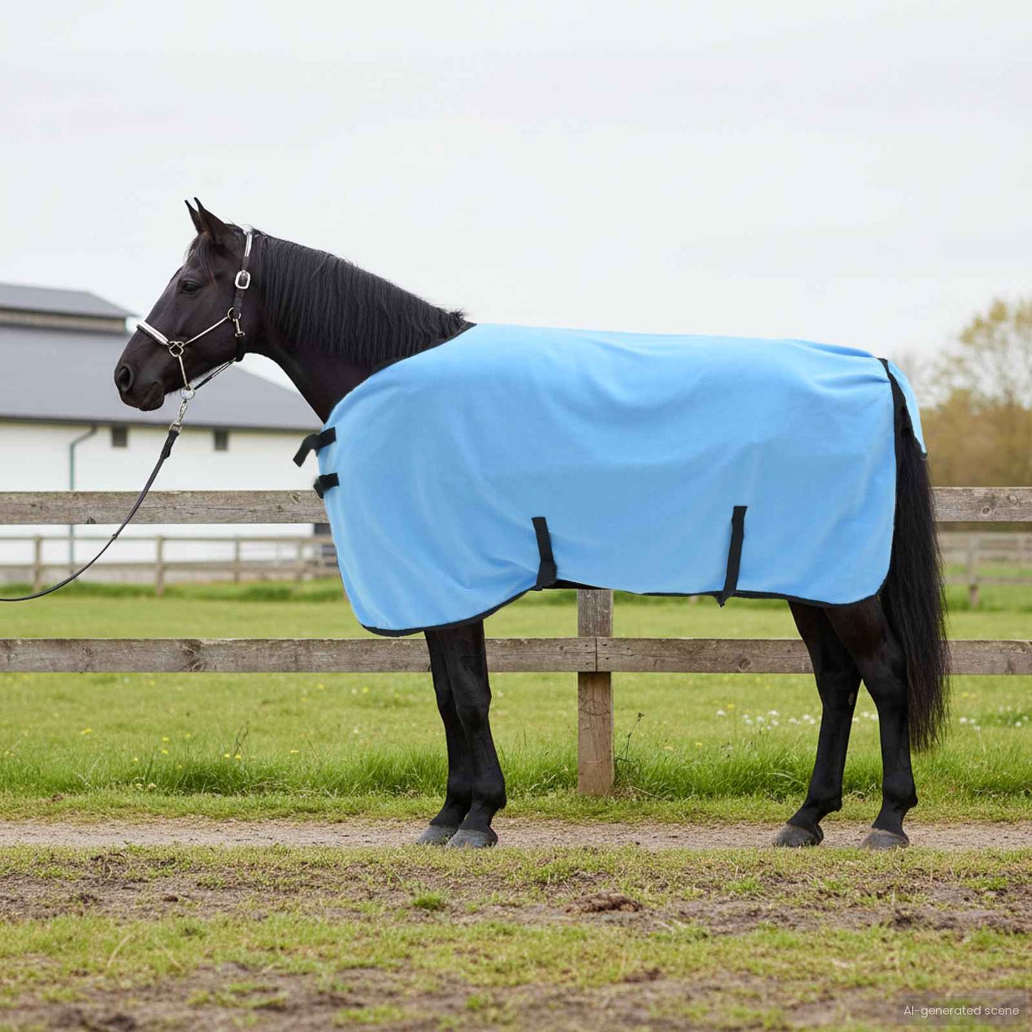 Horse Blanket Full Aqua 95 cm Polyester