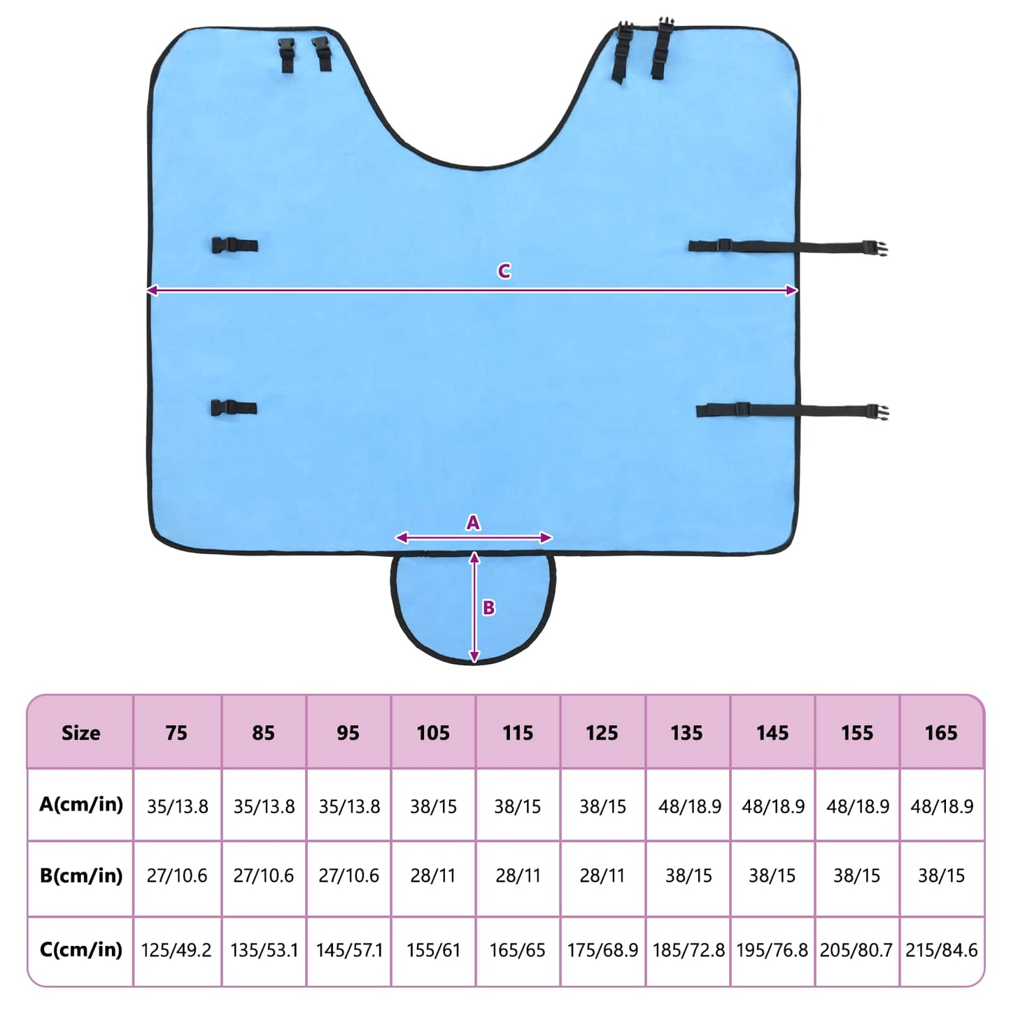 Horse Blanket Full Aqua 95 cm Polyester