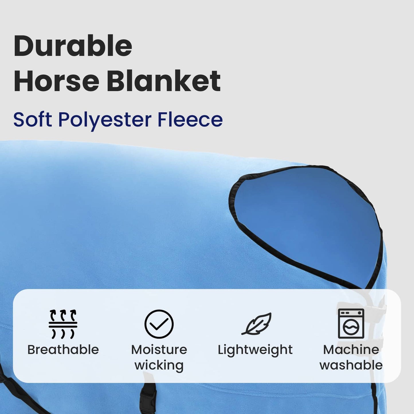 Horse Blanket Full Aqua 135 cm Polyester