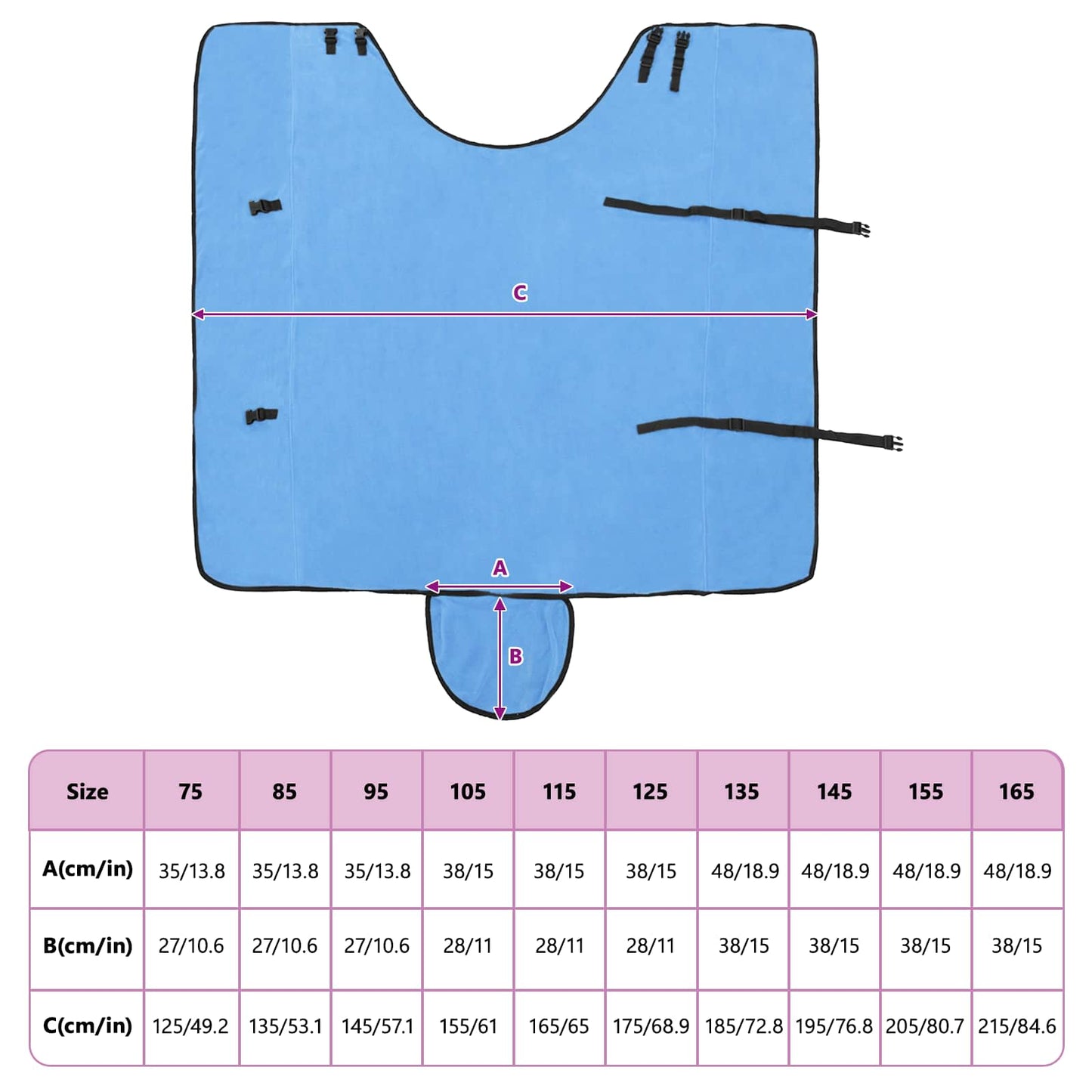 Horse Blanket Full Aqua 135 cm Polyester