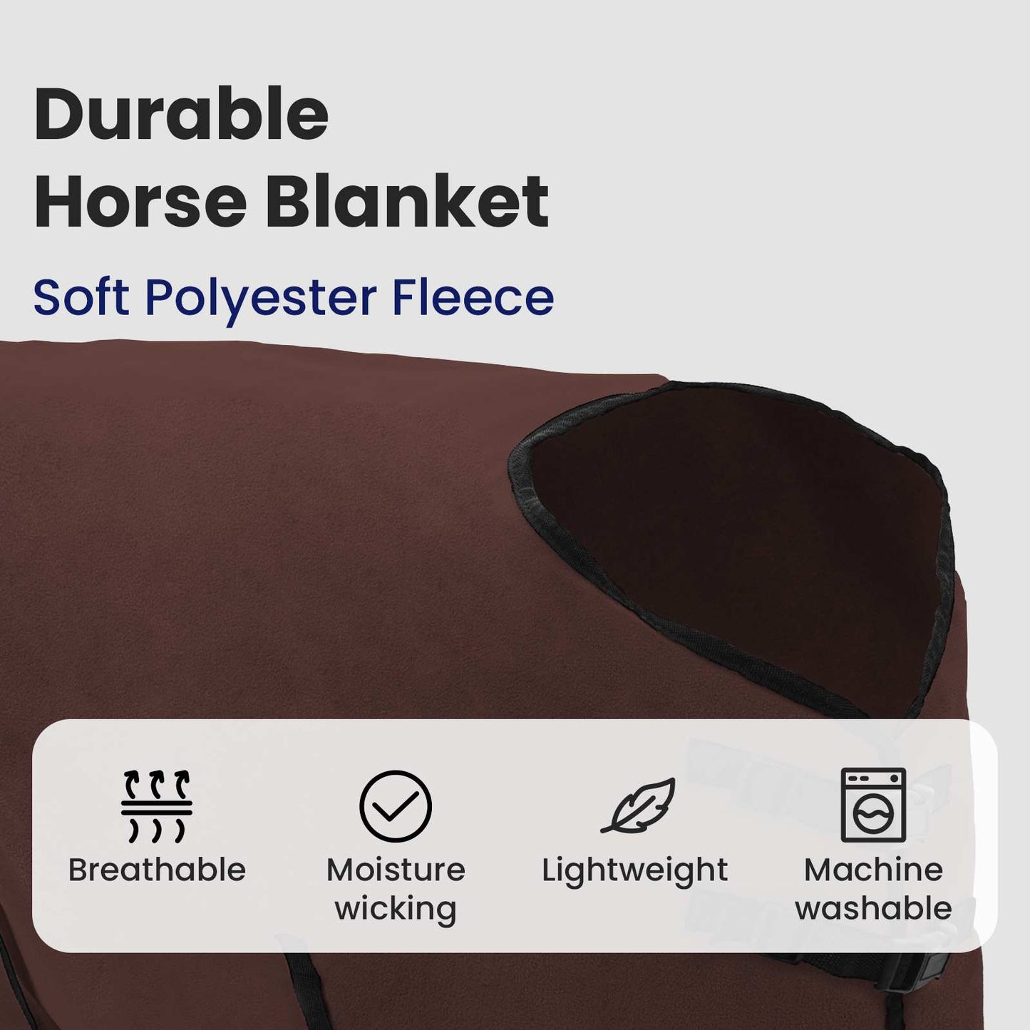 Horse Blanket Full Dark Brown 105 cm Polyester