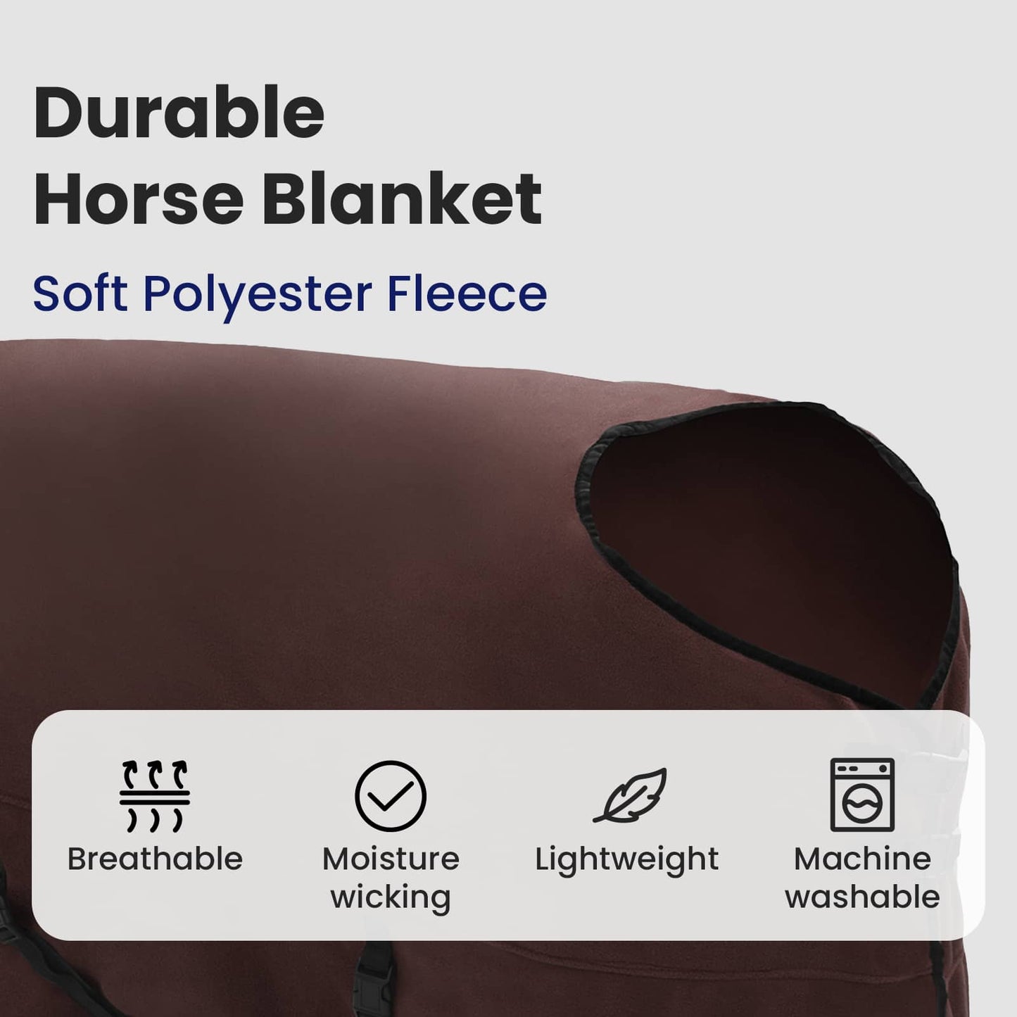 Horse Blanket Full Dark Brown 165 cm Polyester