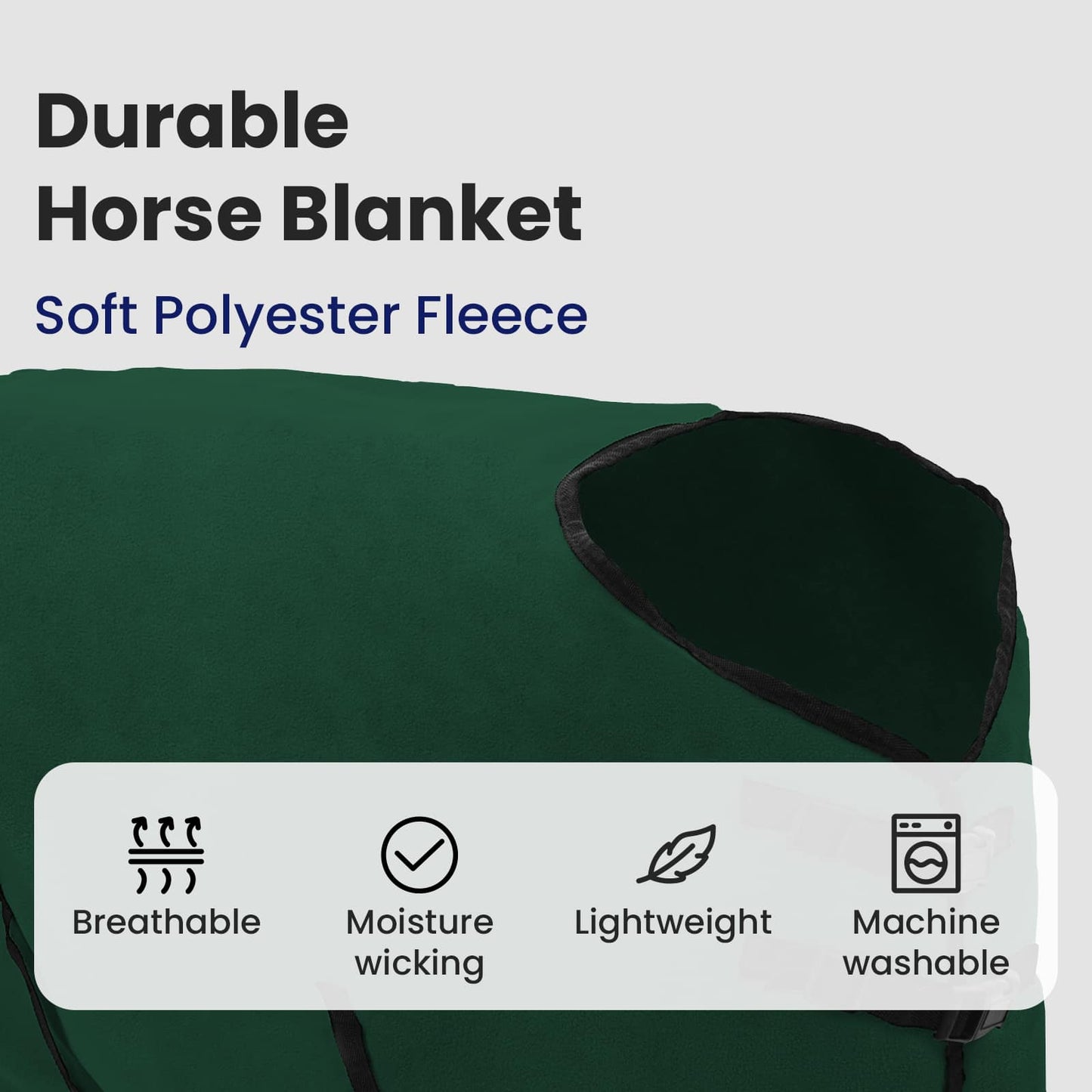 Horse Blanket Full Dark Green 85 cm Polyester