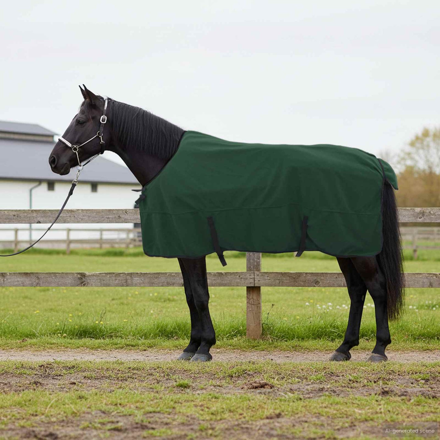 Horse Blanket Full Dark Green 145 cm Polyester