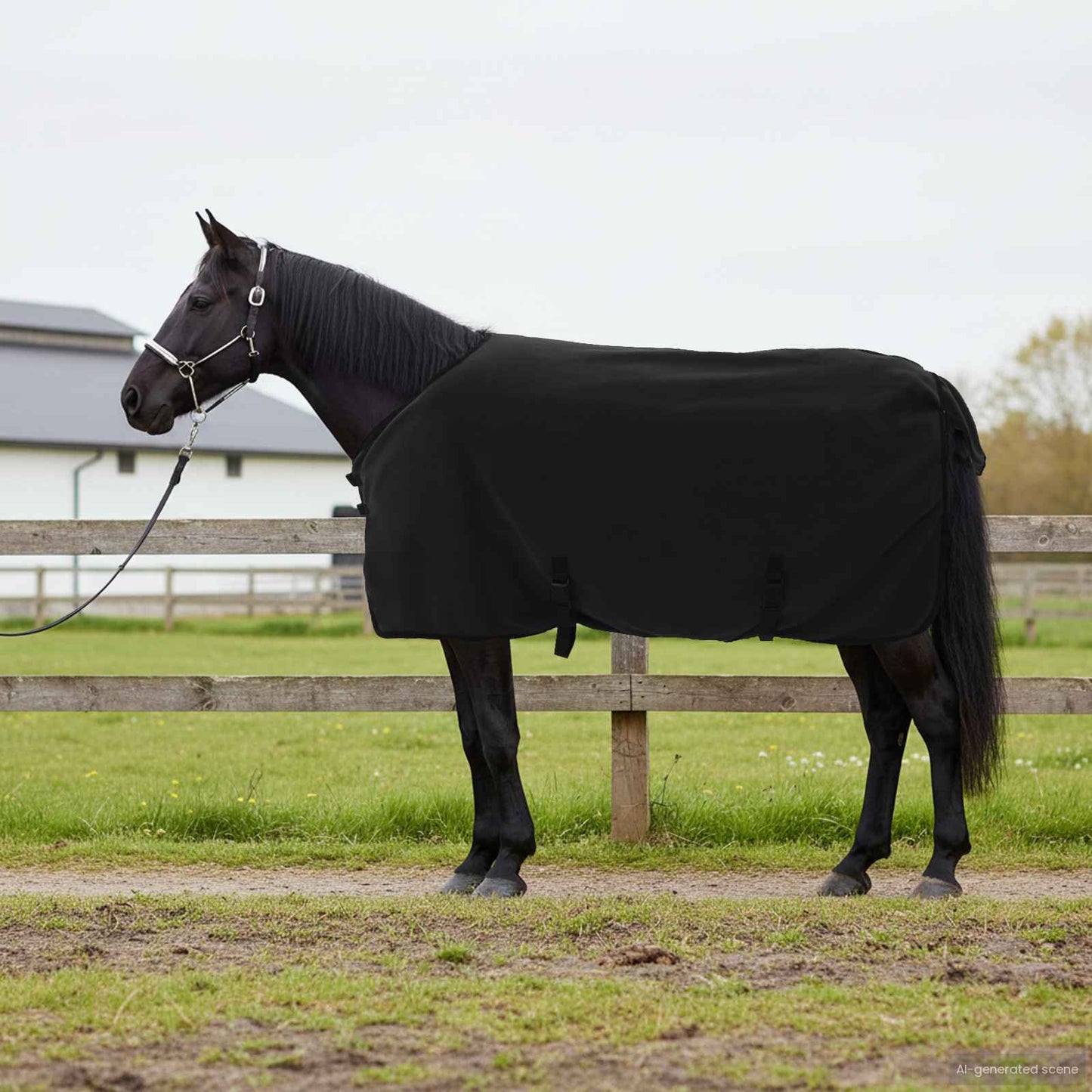 Horse Blanket Black 75 cm Polyester