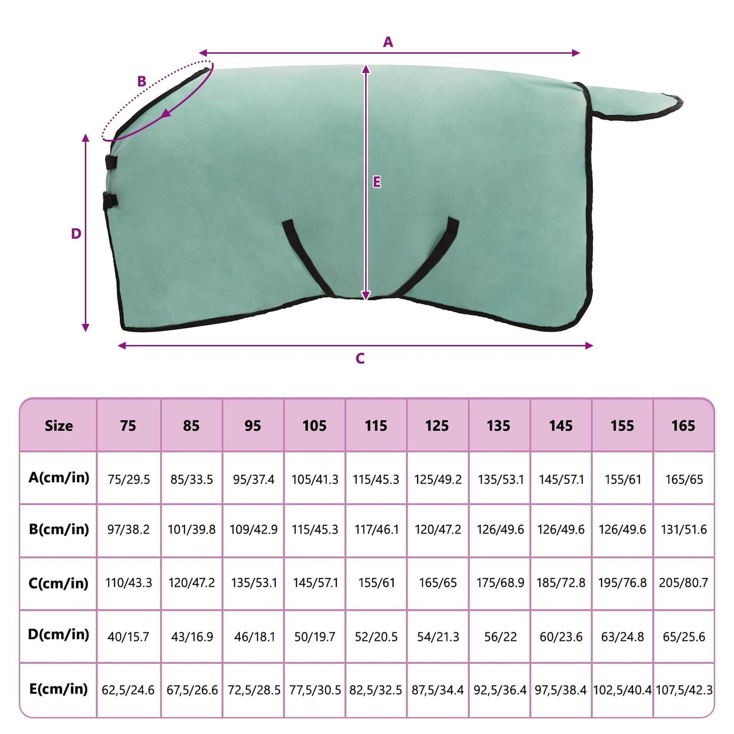Horse Blanket Special Green 95 cm Polyester