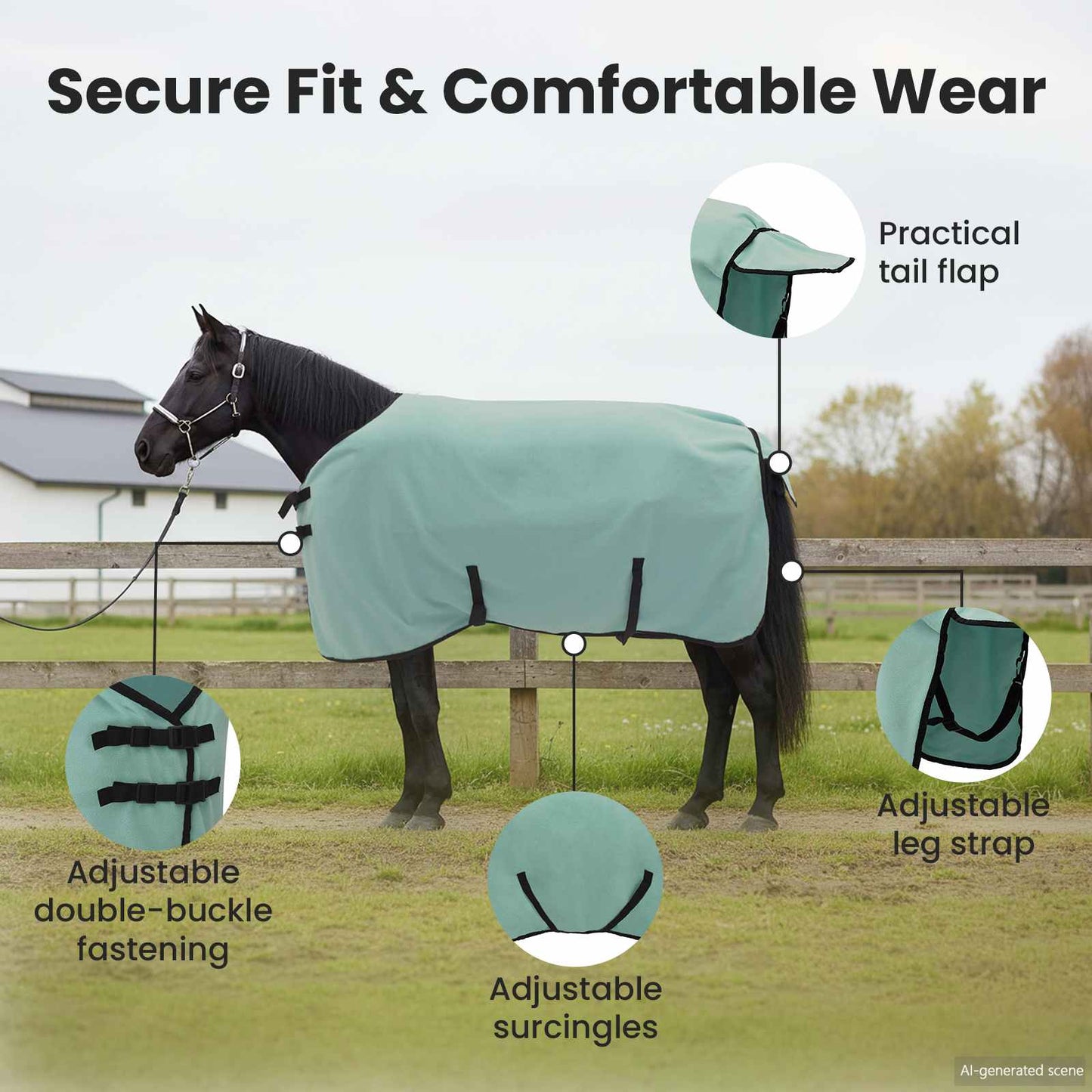 Horse Blanket Special Green 105 cm Polyester