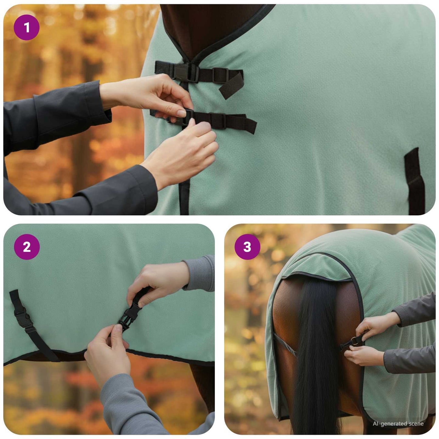 Horse Blanket Special Green 115 cm Polyester