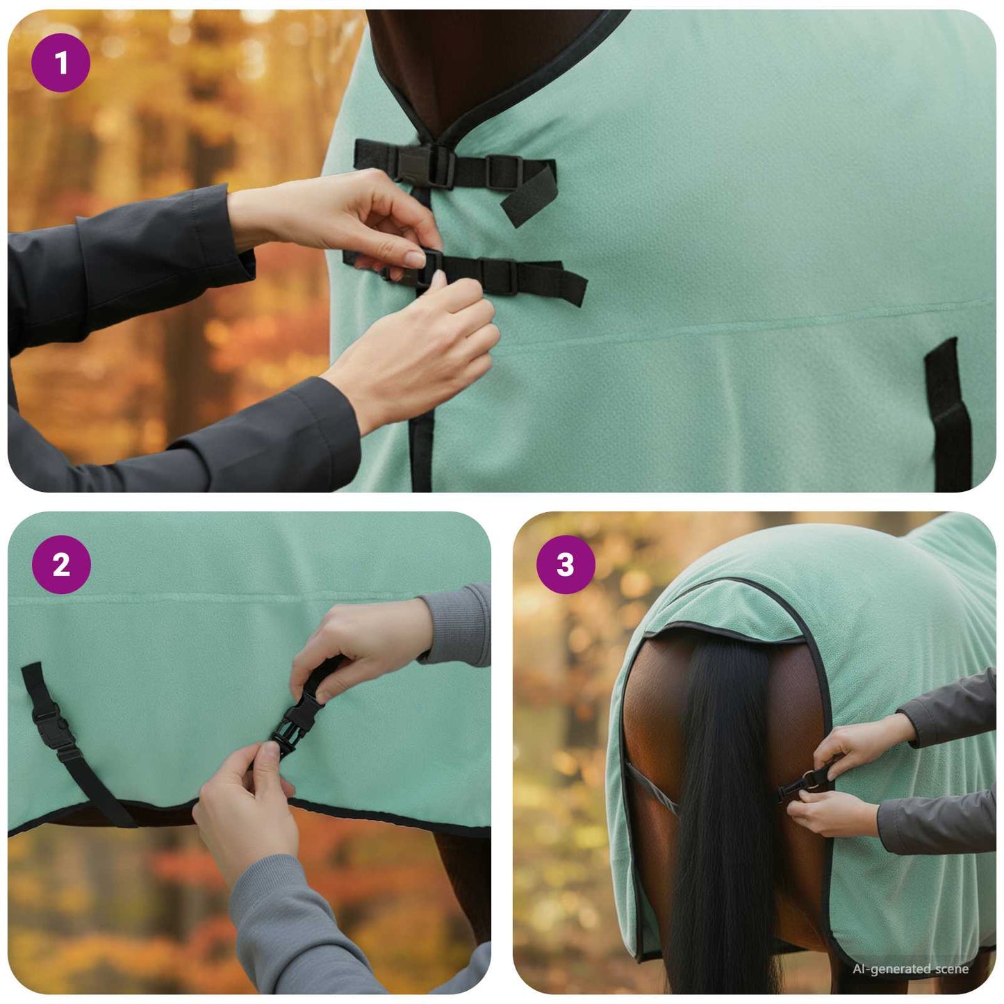 Horse Blanket Special Green 145 cm Polyester