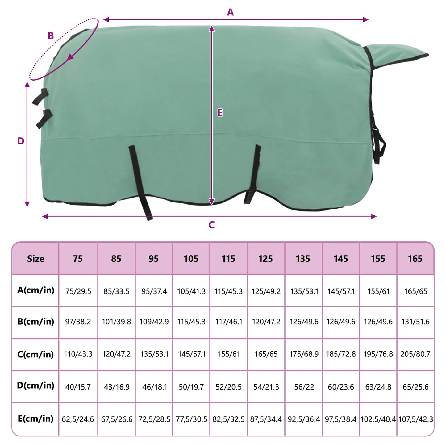 Horse Blanket Special Green 145 cm Polyester