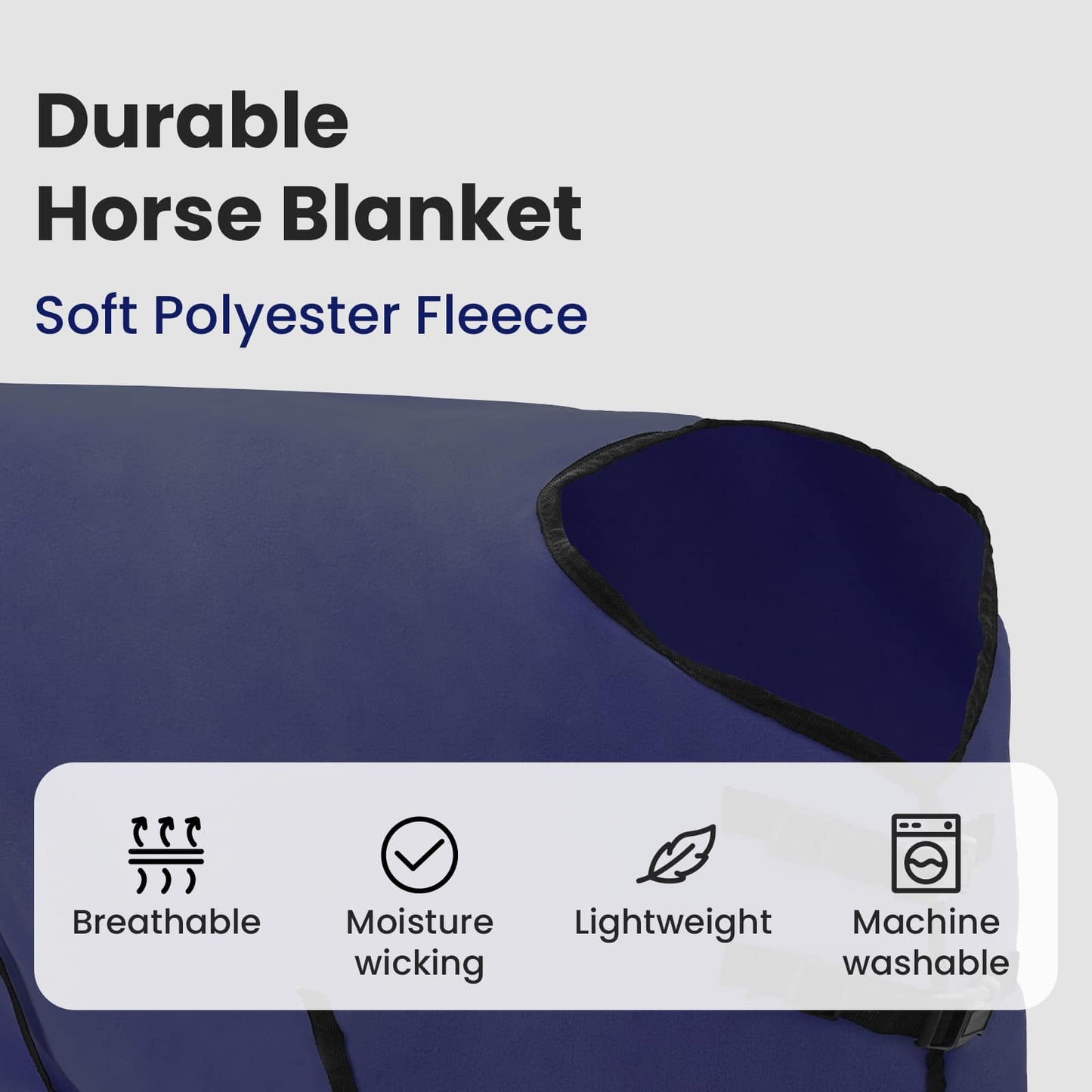 Horse Blanket Navy Blue 105 cm Polyester
