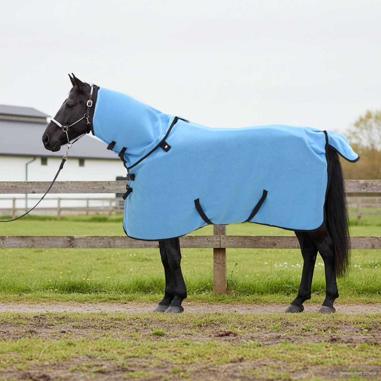 Horse Blanket Full Aqua 95 cm Polyester