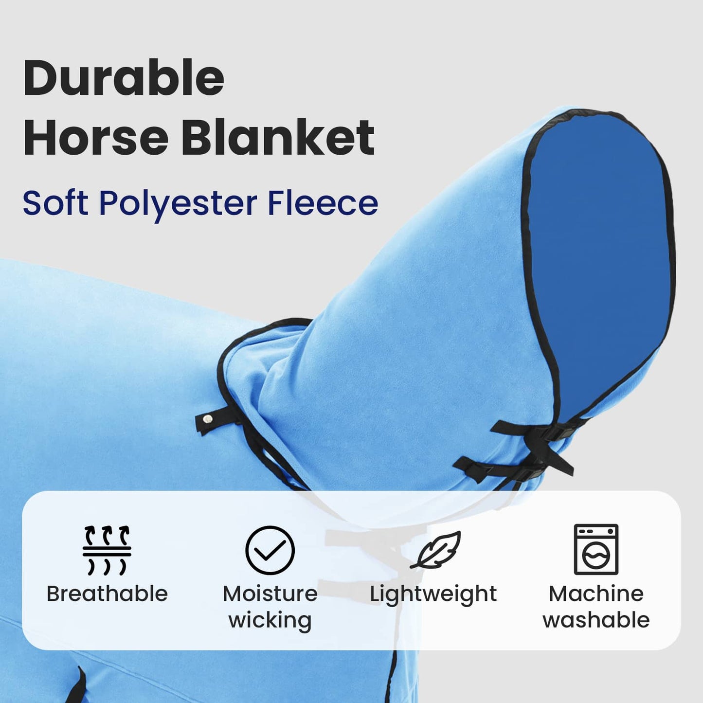 Horse Blanket Full Aqua 135 cm Polyester