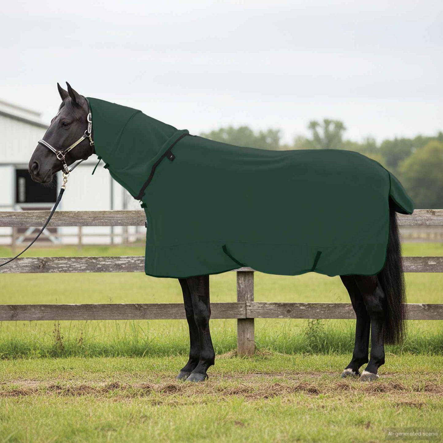Horse Blanket Full Dark Green 135 cm Polyester