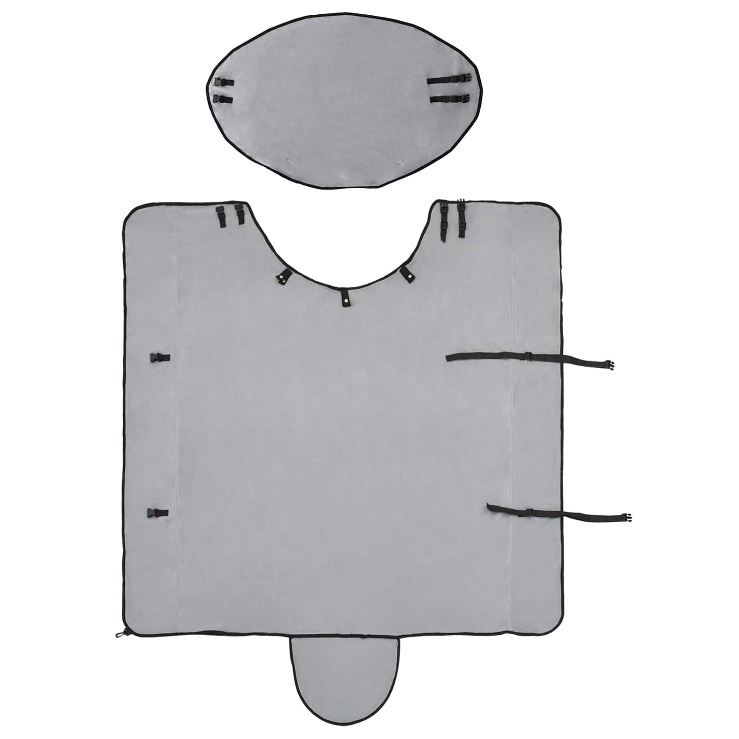 Horse Blanket Full Light Grey and Pink 165 cm Polyester