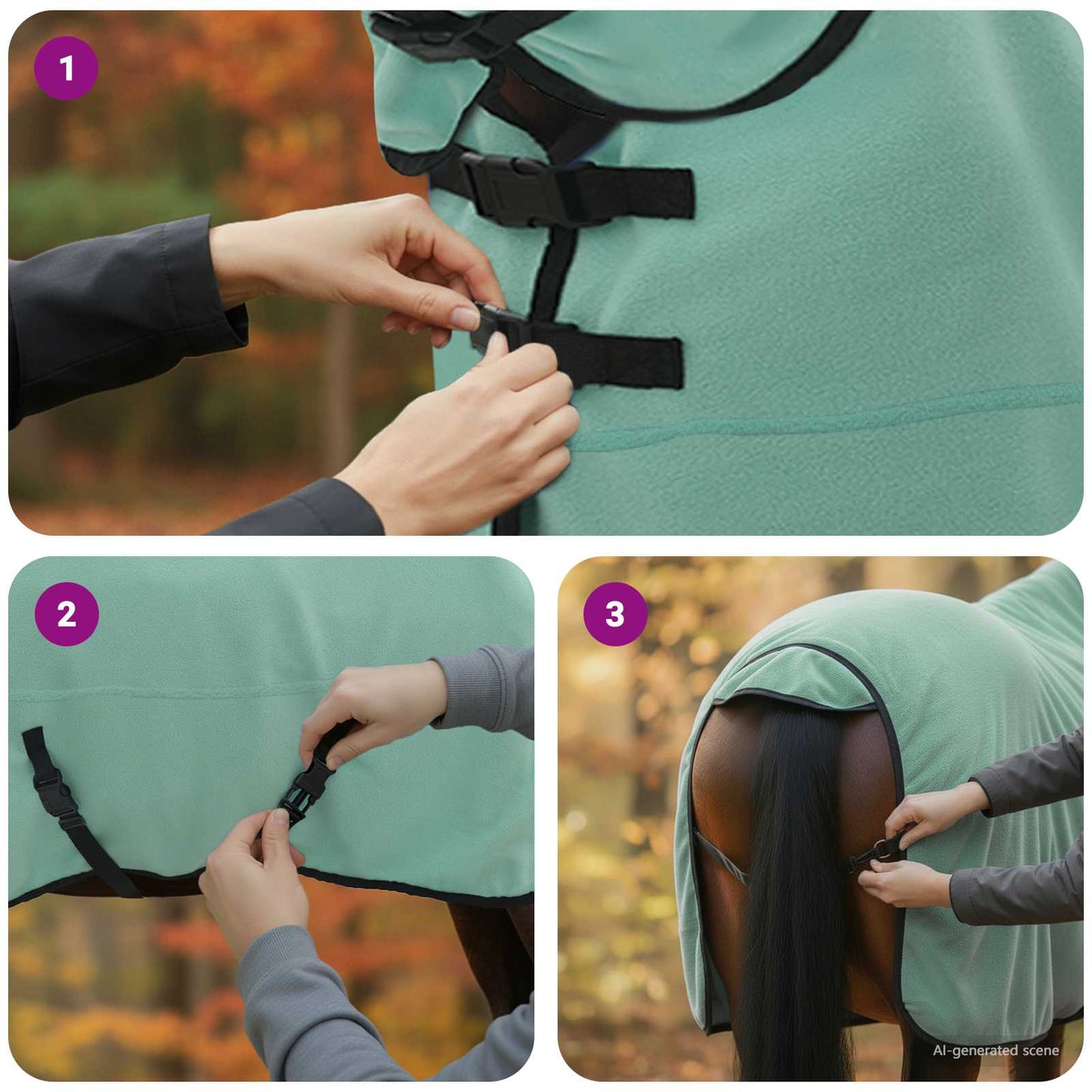 Horse Blanket Special Green 145 cm Polyester