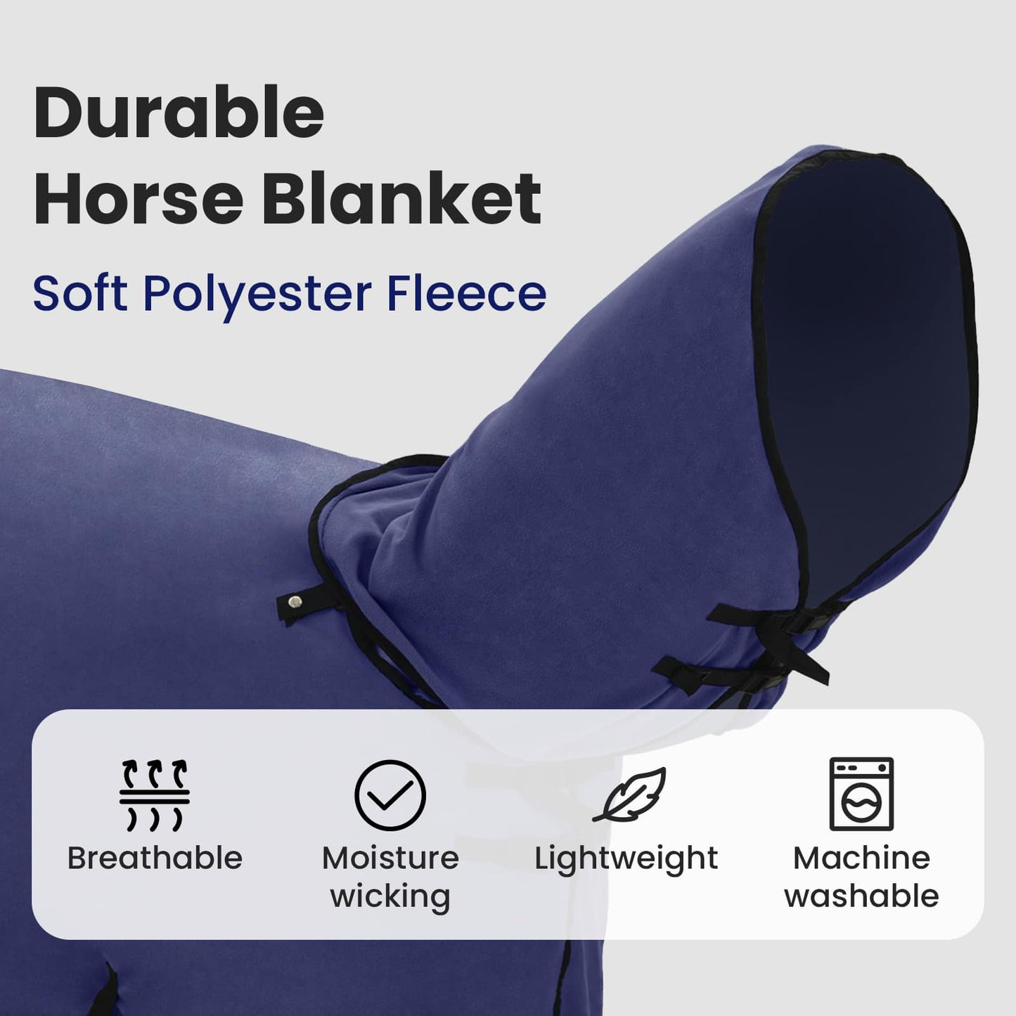 Horse Blanket Navy Blue 105 cm Polyester