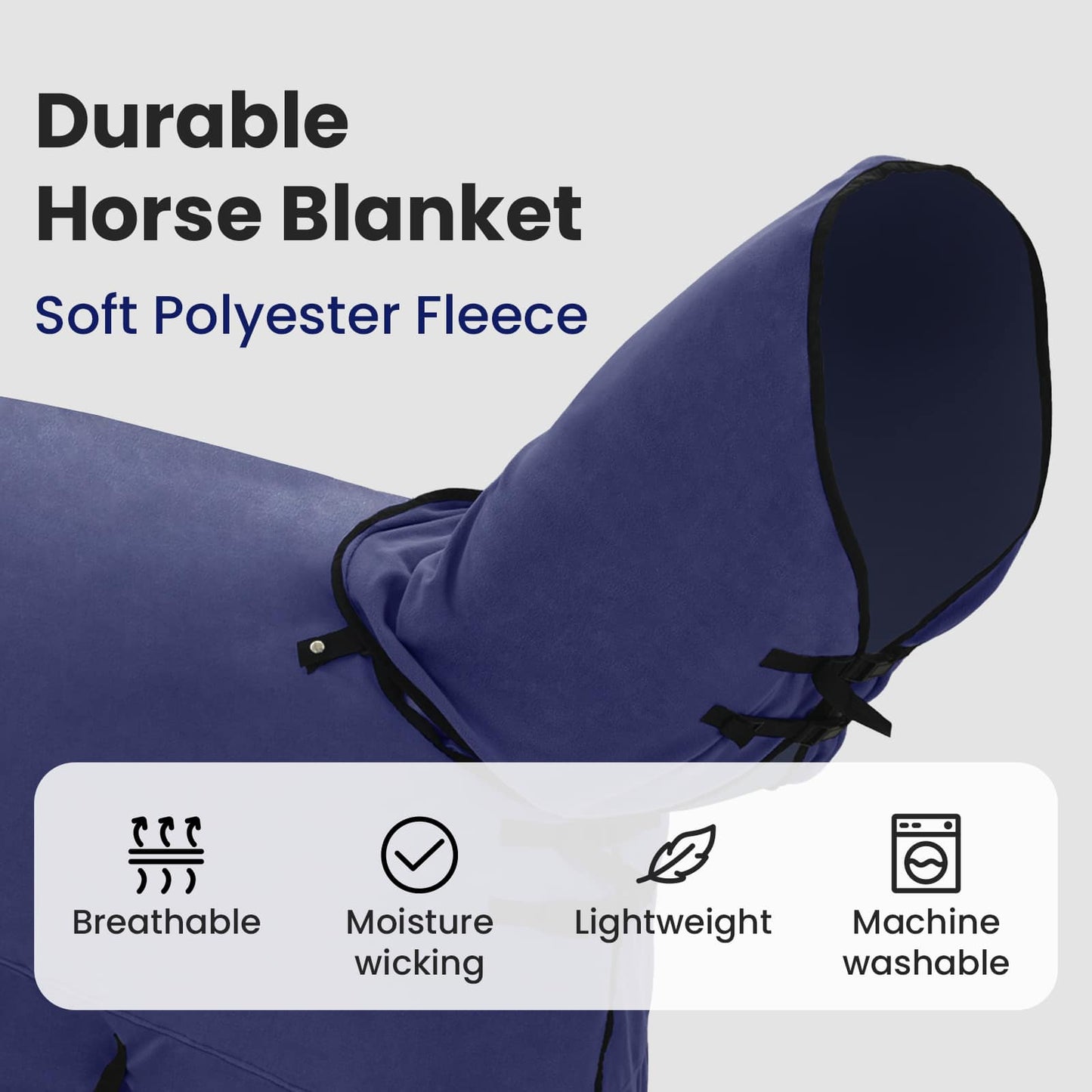 Horse Blanket Navy Blue 135 cm Polyester