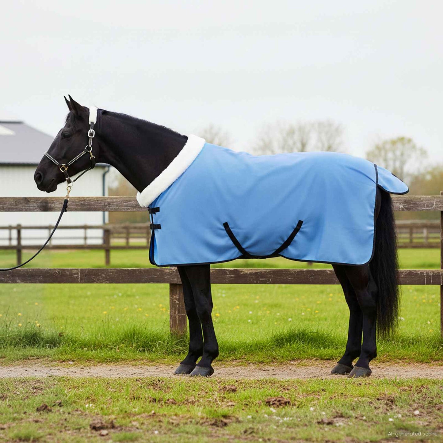 Horse Blanket Full Aqua 105 cm Polar fleece