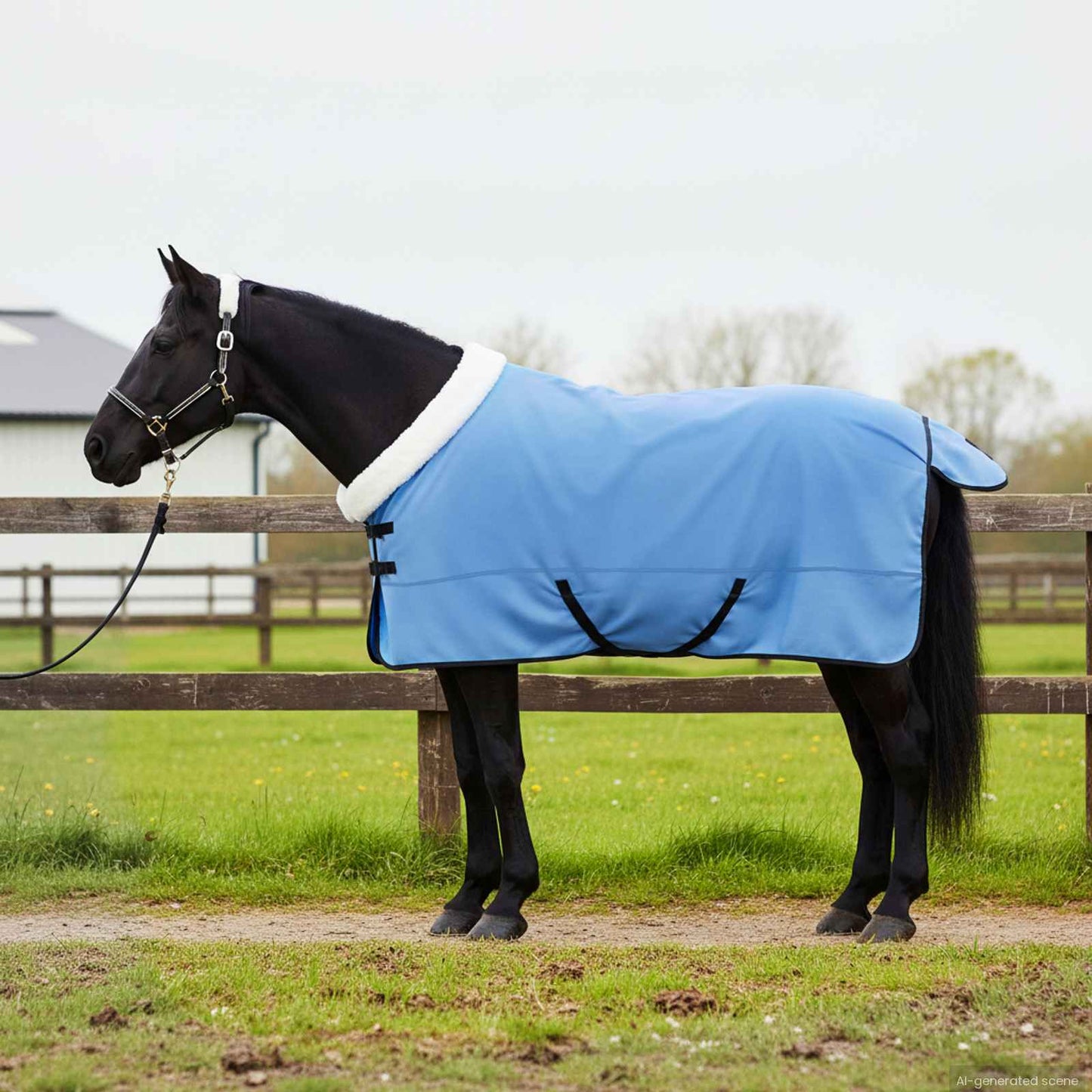 Horse Blanket Full Aqua 125 cm Polar fleece