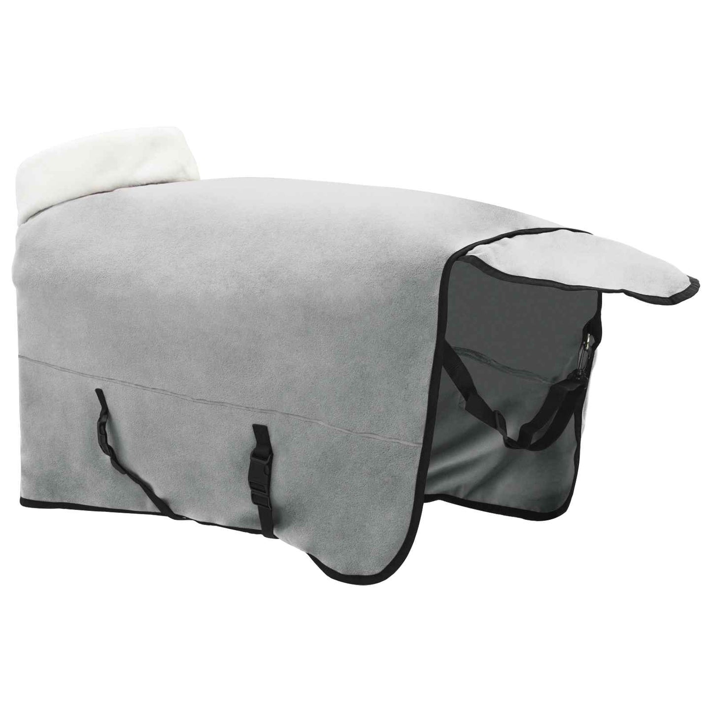Horse Blanket Full Light Grey and Pink 125 cm Polar fleece