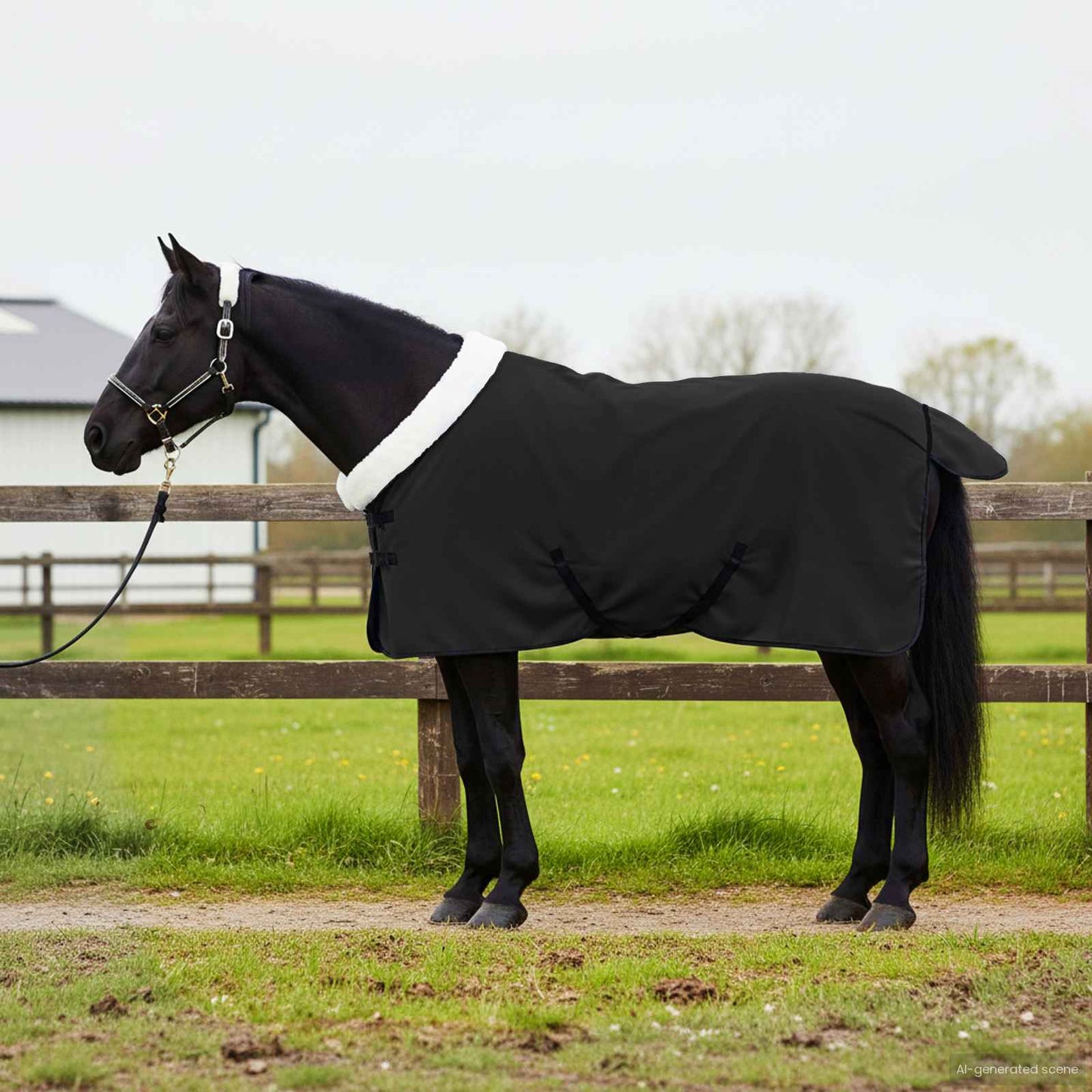 Horse Blanket Black 75 cm Polar fleece