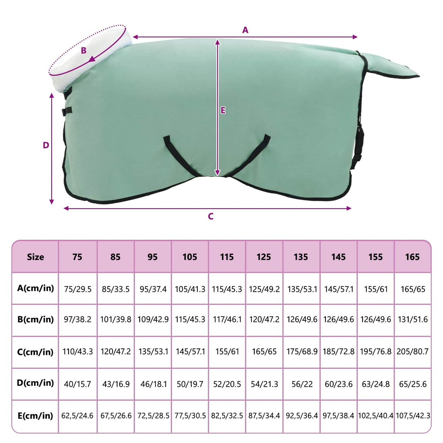Horse Blanket Special Green 115 cm Polar fleece