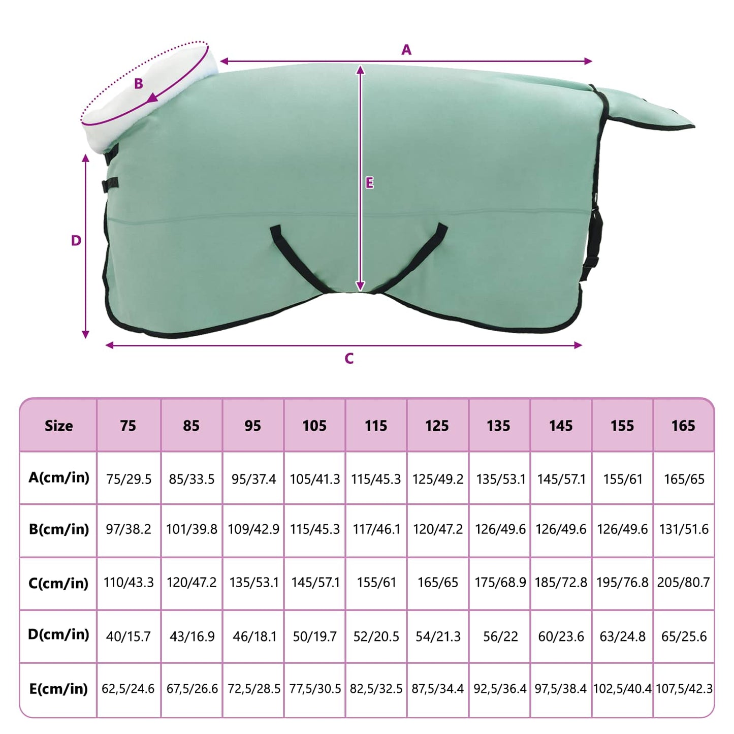Horse Blanket Special Green 125 cm Polar fleece