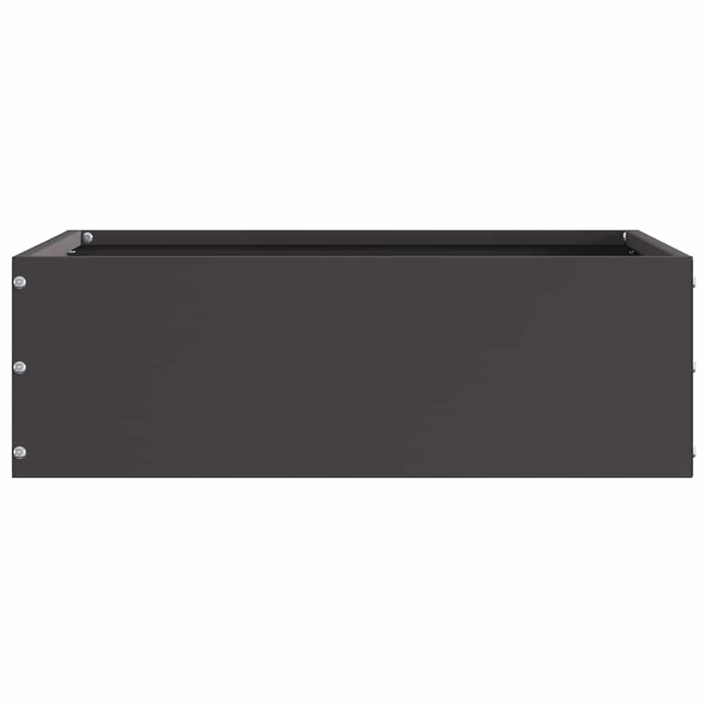 Lawn Edging 6 pcs Black 40 x 40 x 13 cm Steel