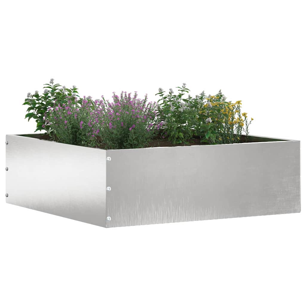 Lawn Edging 6 pcs Silver 40 x 40 x 13 cm Stainless Steel