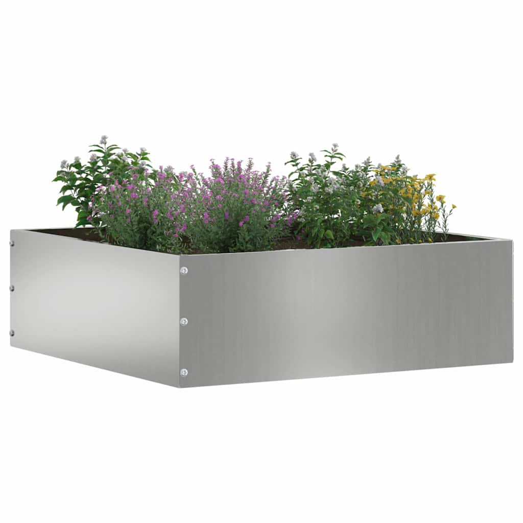 Lawn Edging 6 pcs Silver 40 x 40 x 13 cm Galvanised Steel