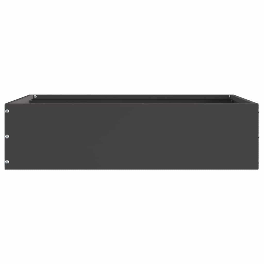 Lawn Edging 6 pcs Black 50 x 50 x 13 cm Steel