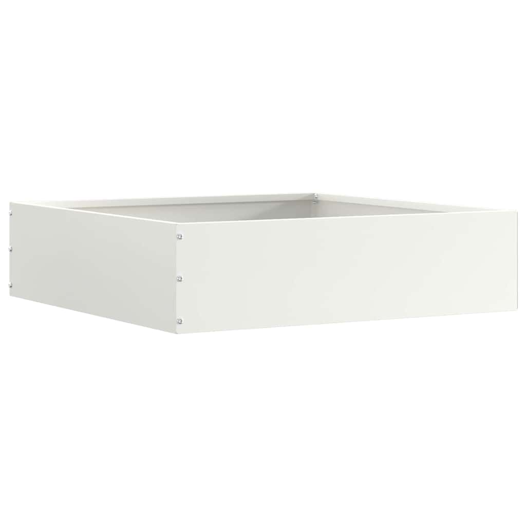 Lawn Edging 6 pcs White 50 x 50 x 13 cm Steel