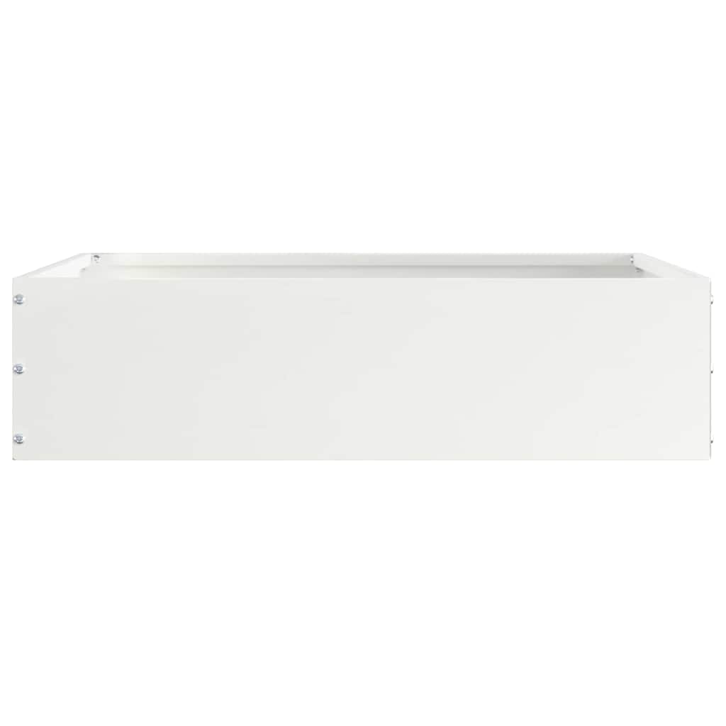 Lawn Edging 6 pcs White 50 x 50 x 13 cm Steel