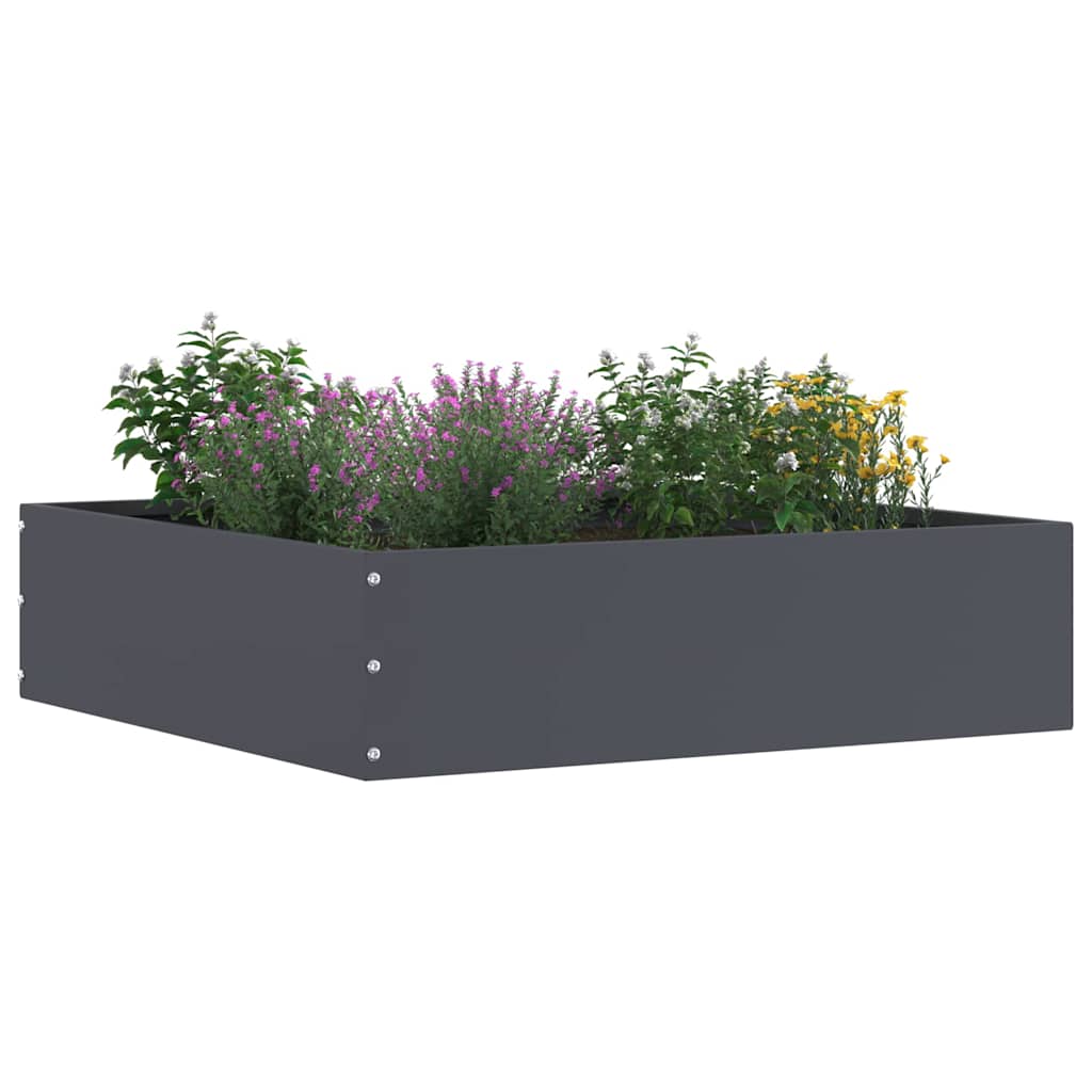 Lawn Edging 6 pcs Anthracite 50 x 50 x 13 cm Steel