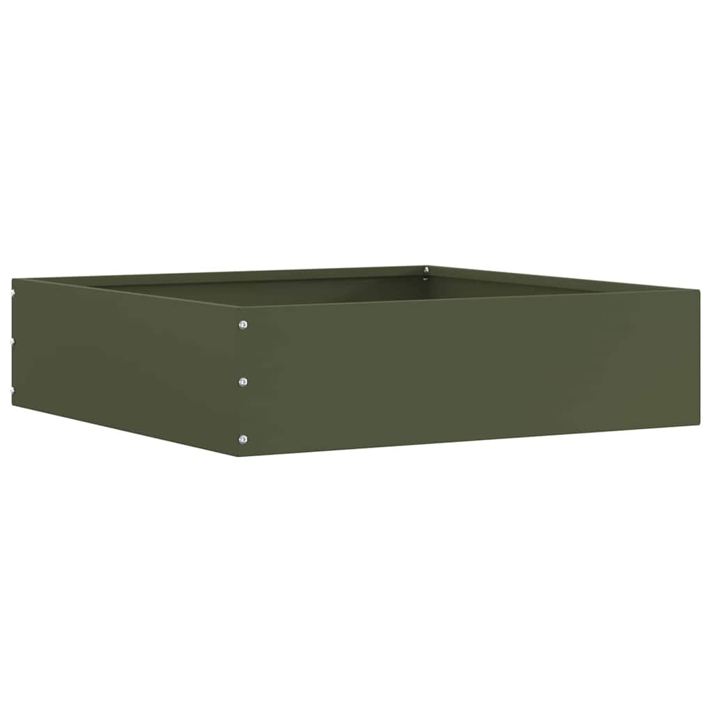 Lawn Edging Olive green 50 x 50 x 13 cm Steel