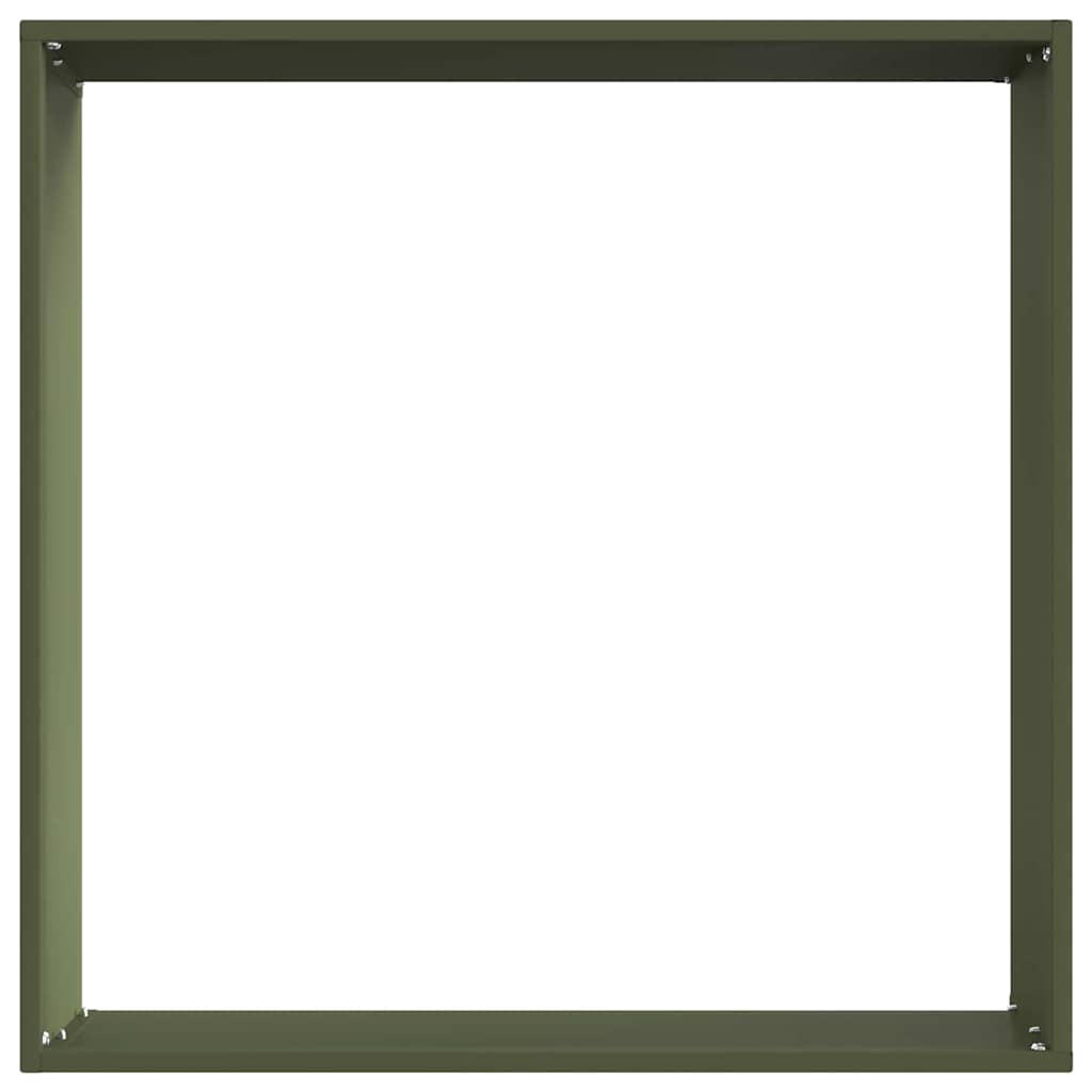 Lawn Edging Olive green 50 x 50 x 13 cm Steel