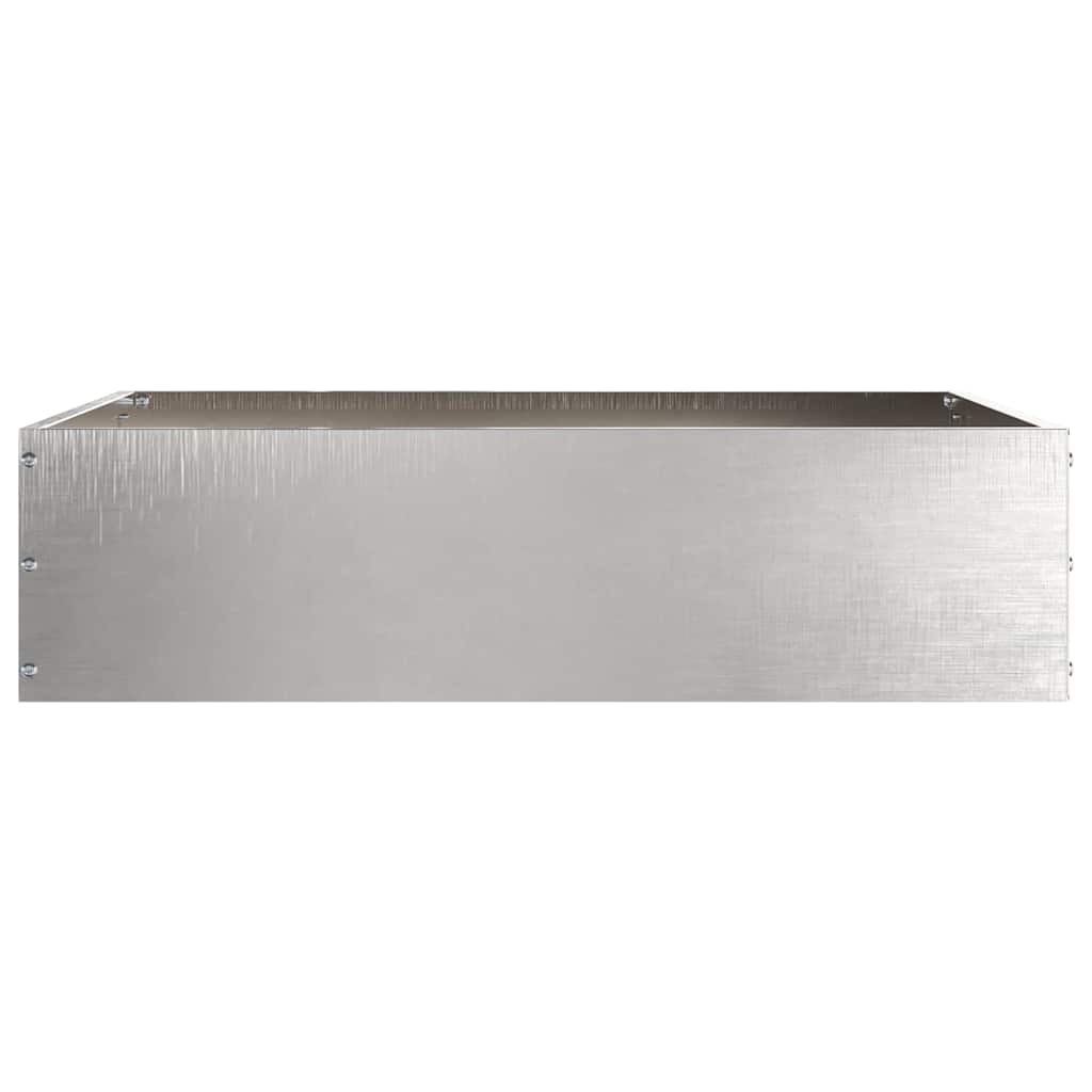 Lawn Edging 6 pcs 50 x 50 x 13 cm Stainless Steel Silver