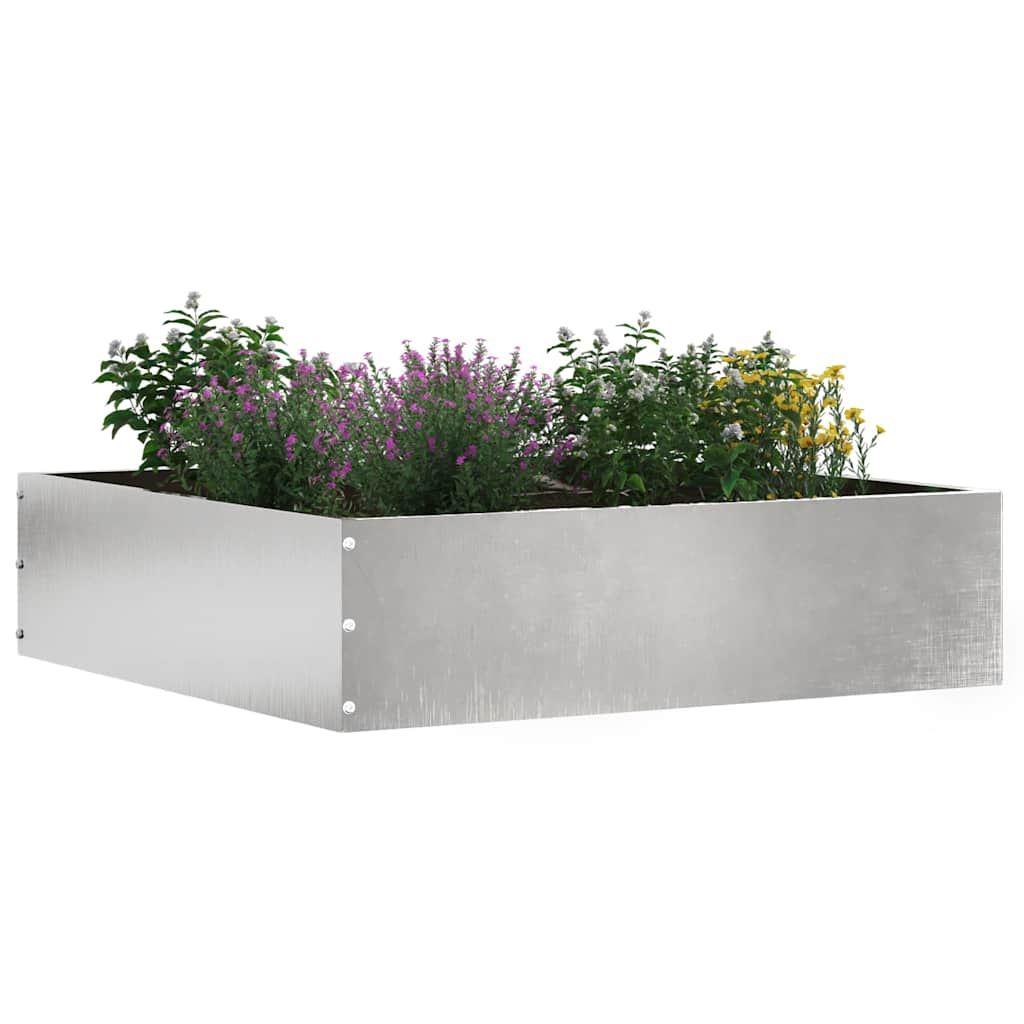 Lawn Edging 6 pcs 50 x 50 x 13 cm Stainless Steel Silver