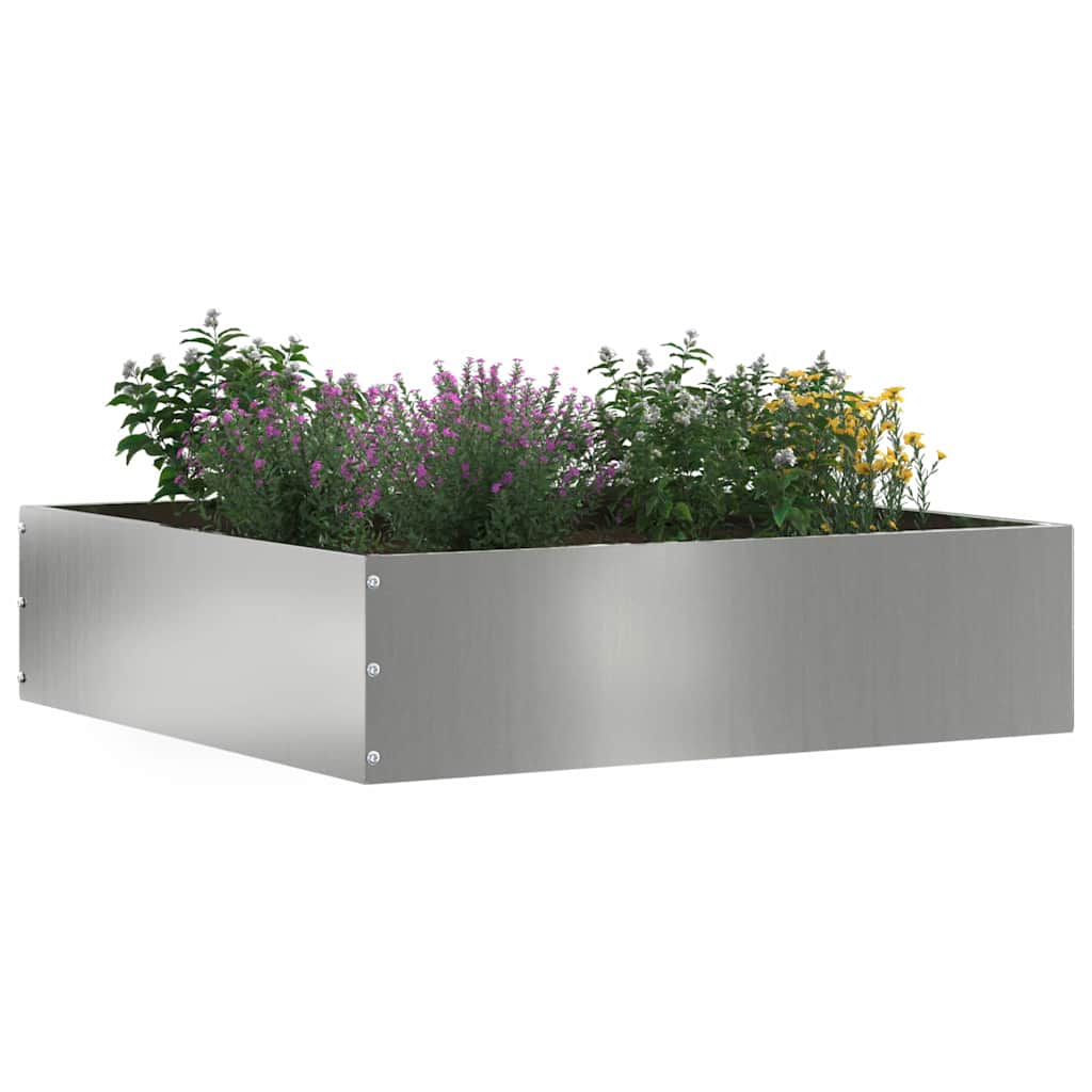 Lawn Edging 6 pcs Silver 50 x 50 x 13 cm Galvanised Steel