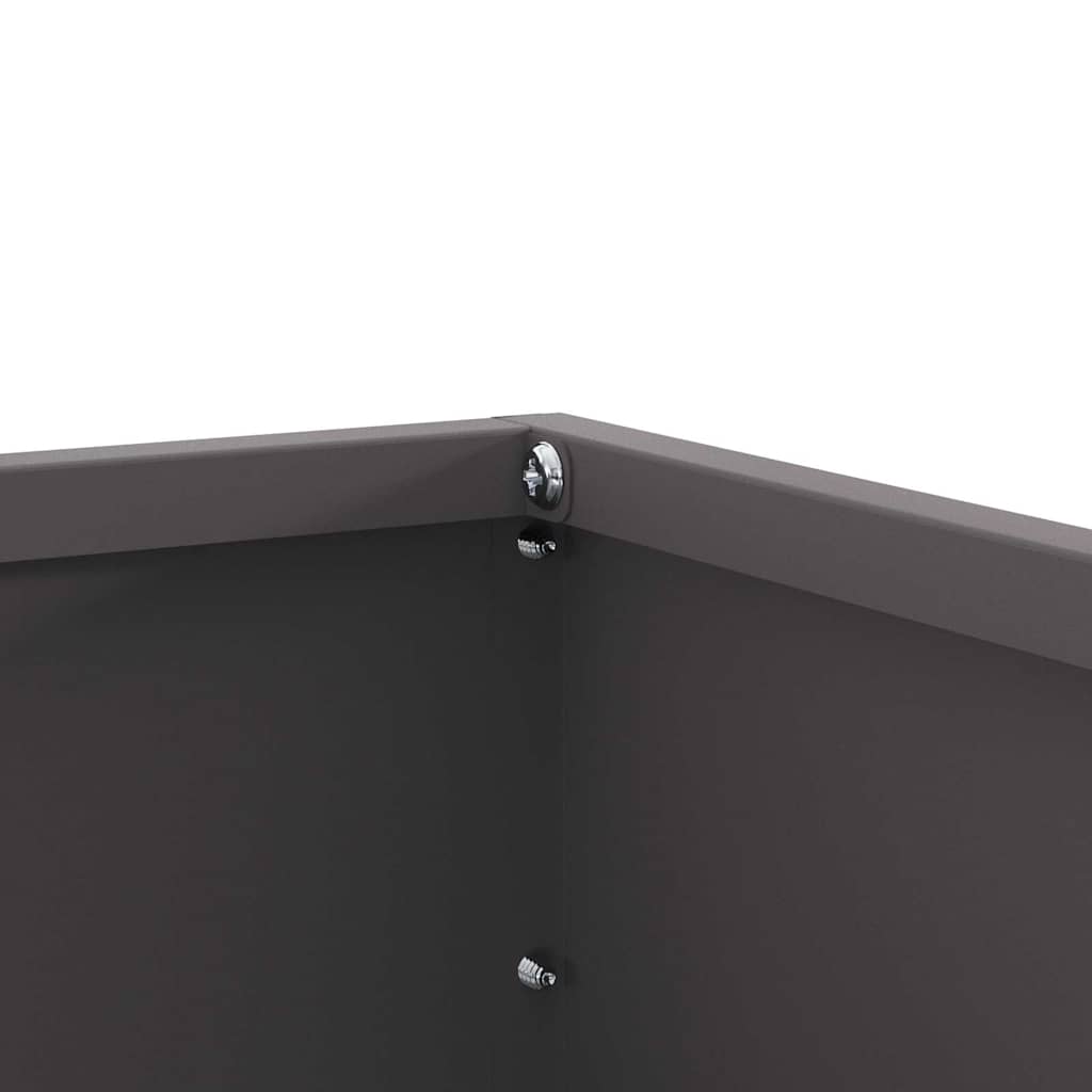 Lawn Edging 6 pcs Black 60 x 60 x 13 cm Steel