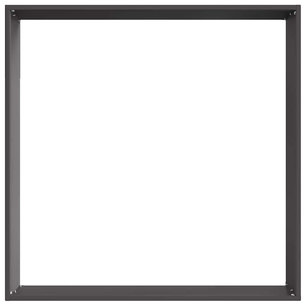 Lawn Edging 6 pcs Black 60 x 60 x 13 cm Steel