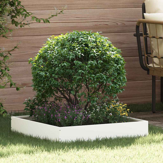 Lawn Edging 60 x 60 x 13 cm Steel White
