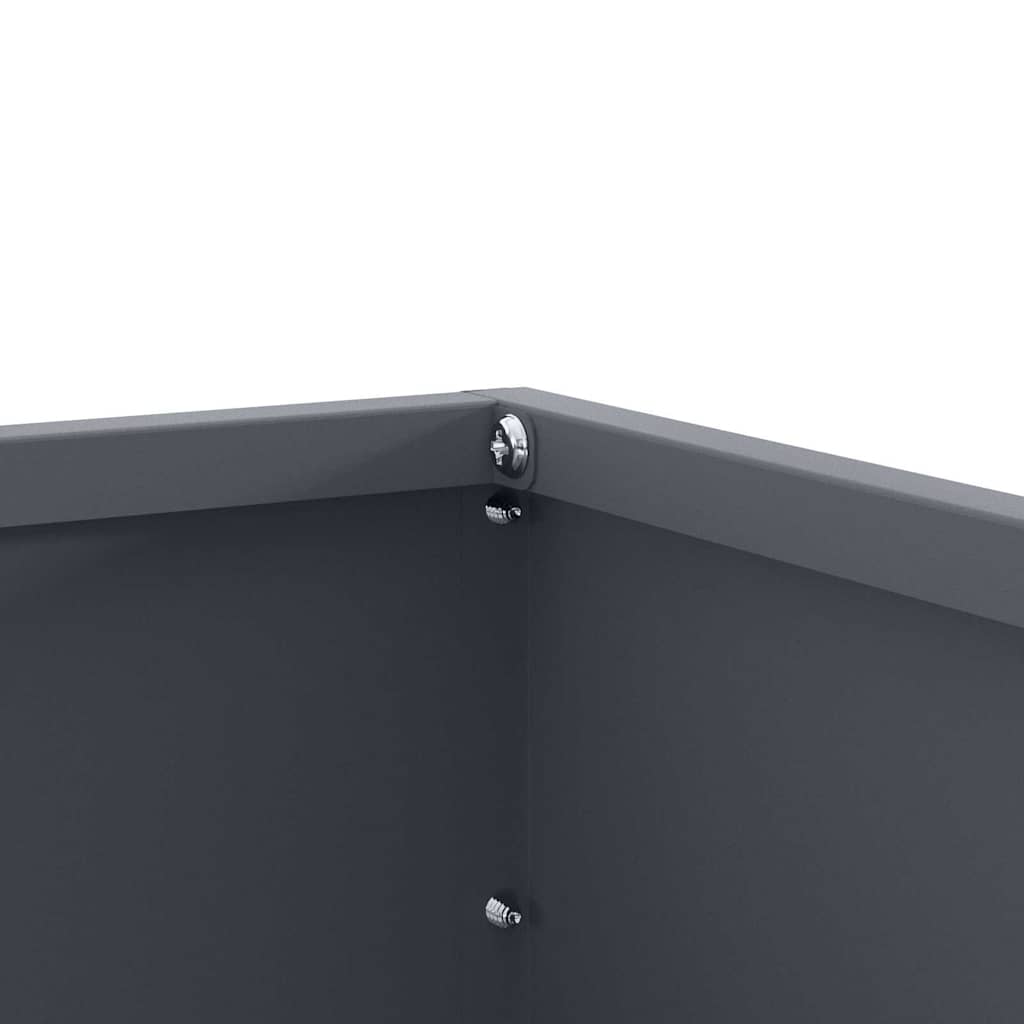 Lawn Edging 6 pcs Anthracite 60 x 60 x 13 cm Steel