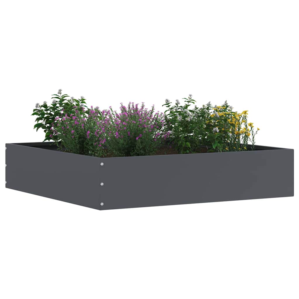 Lawn Edging 6 pcs Anthracite 60 x 60 x 13 cm Steel