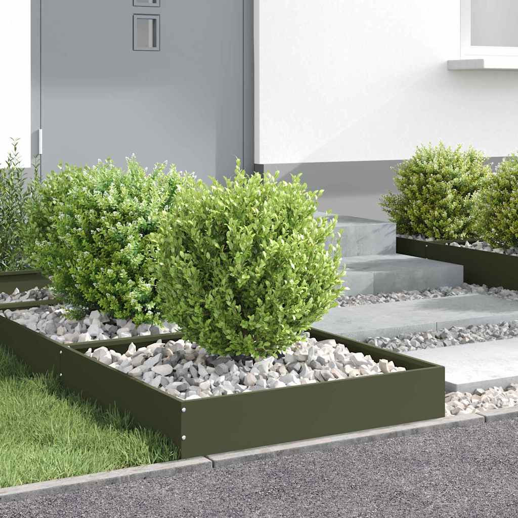 Lawn Edging Olive Green 60 x 60 x 13 cm Steel
