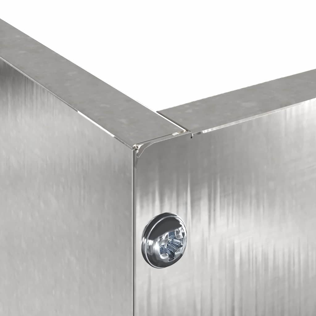 Lawn Edging 6 pcs 60 x 60 x 13 cm Stainless Steel Silver