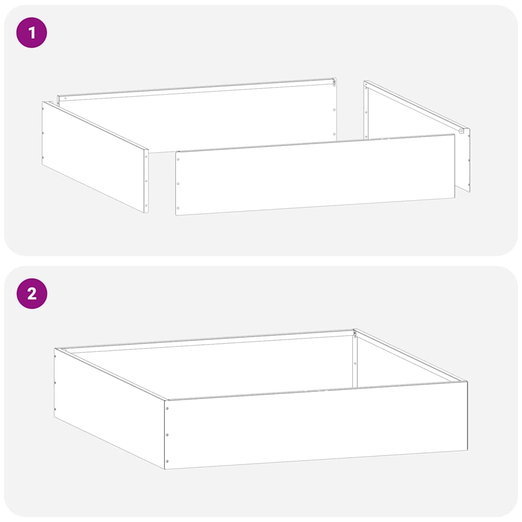 Lawn Edging 6 pcs 60 x 60 x 13 cm Stainless Steel Silver